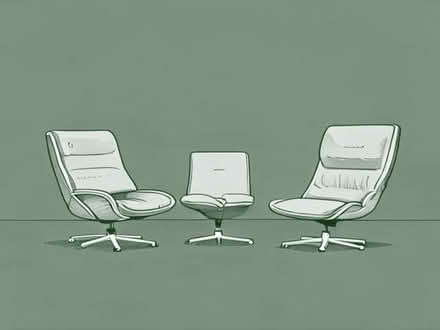 Photo of free 4 office chairs. 2 chairs the leather is pulling away. (Horn's Mill SG13) #1