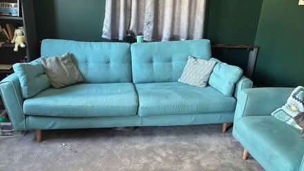 Photo of free Blue sofa and armchair (Edginswell TQ2) #1