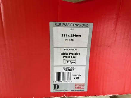 Photo of free Box of 250 White Envelopes (BR6) #1