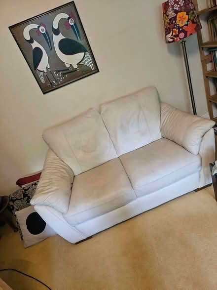 Photo of free Cream Leather Sofa (Newton Hill WF1) #3