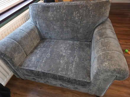 Photo of free Grey sofa, with matching chair (BT28 1YH) #1