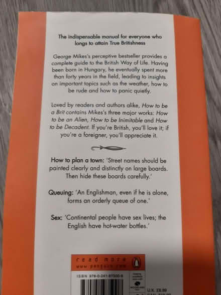 Photo of free George Mikes 'How to Be A Brit' book (Penguin, 1984) (Gilmerton EH17) #2