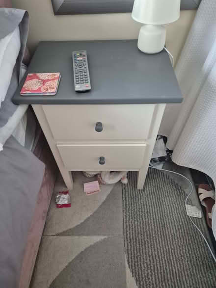 Photo of free Grey creme bedside cabinet (Cosham PO6) #1