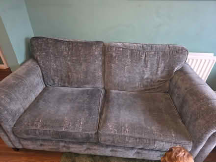Photo of free Grey sofa, with matching chair (BT28 1YH) #3