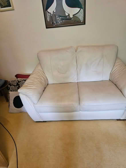Photo of free Cream Leather Sofa (Newton Hill WF1) #2