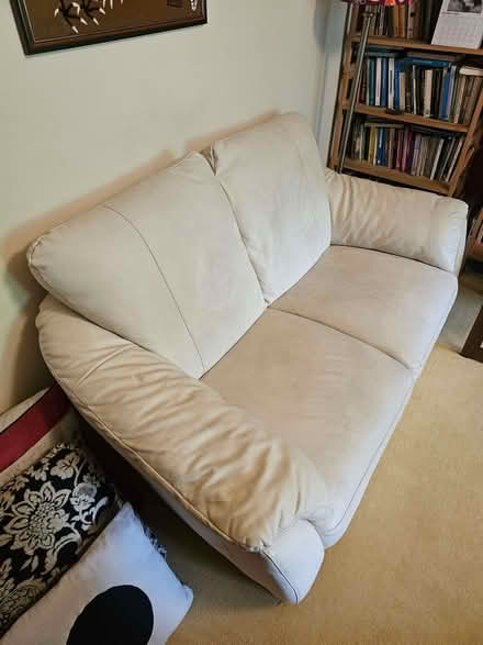 Photo of free Cream Leather Sofa (Newton Hill WF1) #1