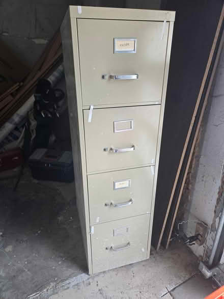 Photo of free Four drawer File Cabinet (Marshall Rd) #1