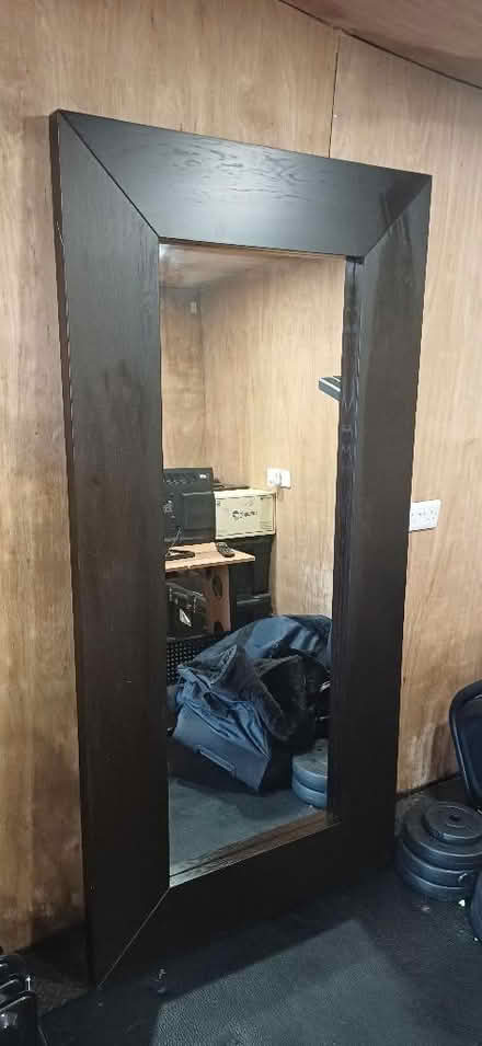 Photo of free Large wooden frame mirror (Bank Top HX3) #2
