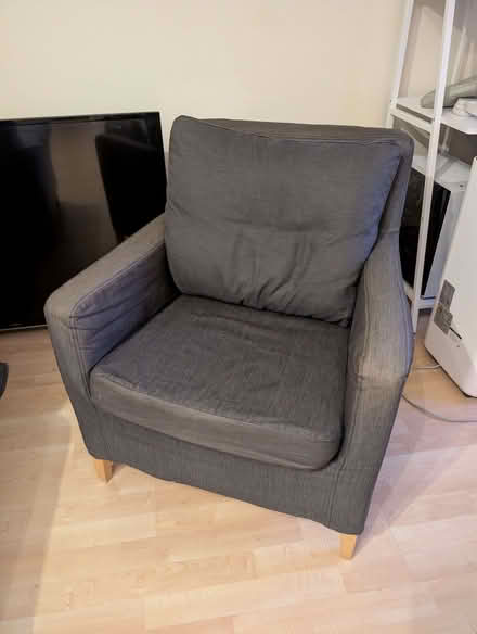 Photo of free Black IKEA armchair (Furzedown SW17) #3