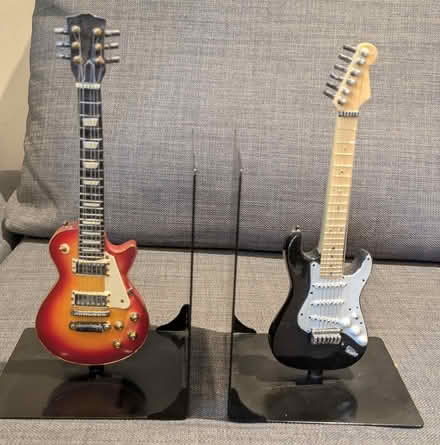 Photo of free Pair of Guitar Bookends (Sidney Road KT12) #1