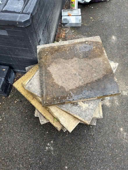 Photo of free 11 Used 40cm x 40cm square paving slabs (Dunton SG18) #2