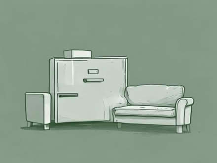 Photo of Fridge freezer and sofa (Humberstone LE5) #1