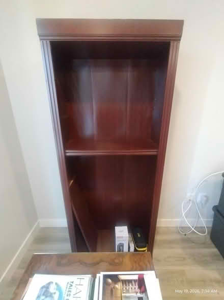 Photo of free Dark Tall bookcase (6ft) (19124) #1