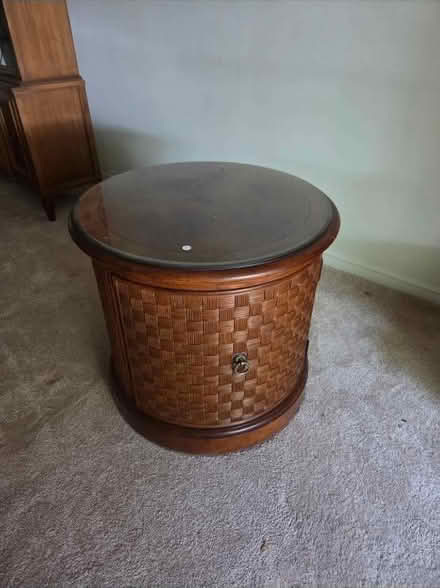 Photo of free end table with glass top (park ridge, il) #1