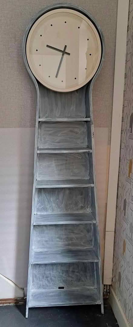 Photo of free Tall wood clock shelving (Dukinfield (SK16)) #1