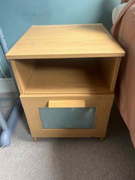 Photo of free Bedside table- beige/ light wood (Fulham SW6) #2
