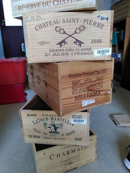 Photo of free Wooden wine boxes large (Whitehill EH22) #2