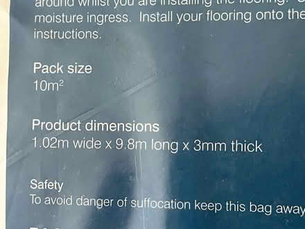 Photo of free 3mm underlay from B&Q (Waterlooville PO7) #4