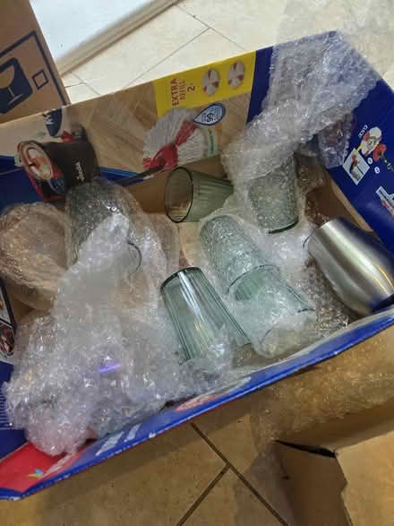 Photo of free Mixed box of kitchen stuff mainly wine & ikea glasses plus b (Bournville B30) #2