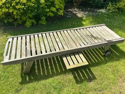 Photo of free Teak wood sun lounger (Horsell, Woking GU21) #1