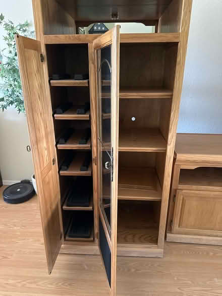 Photo of free Solid Oak Entertainment Center (Spanish Springs) #3