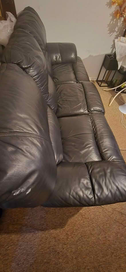 Photo of free 2 leather recliner couches (Charminster BH8) #2