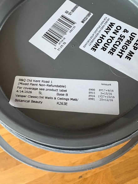 Photo of free Valspar Botanical Beauty Paint ~6L (SE17 - Elephant & Castle) #3