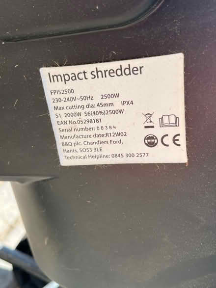 Photo of free Garden waste shredder (North Tonbridge) #3