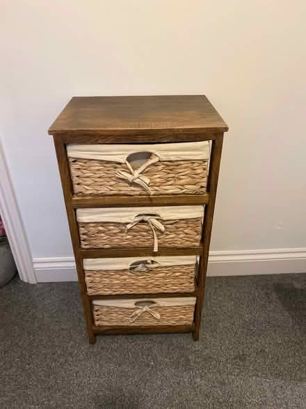 Photo of free Brown wicker 4 drawer unit (DA2) #1