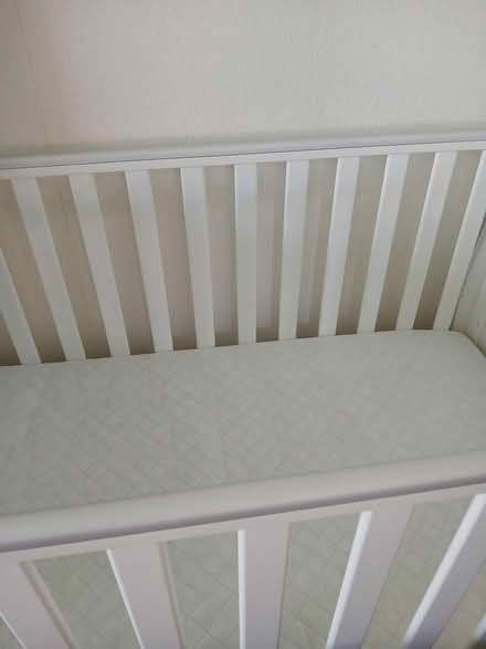 Photo of free White cotbed with mattress (Southport PR9) #1