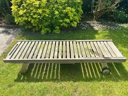 Photo of free Teak wood sun lounger (Horsell, Woking GU21) #2