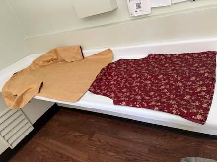 Photo of free Long gold tunic & maroon vest (1075 Valencia Avenue) #1