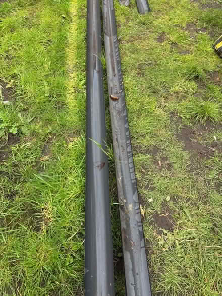 Photo of free New black plastic half round guttering (Heaton Norris SK4) #1