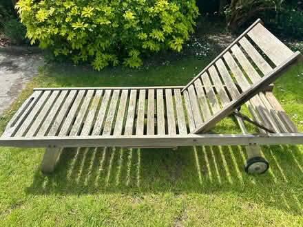 Photo of free Teak wood sun lounger (Horsell, Woking GU21) #4