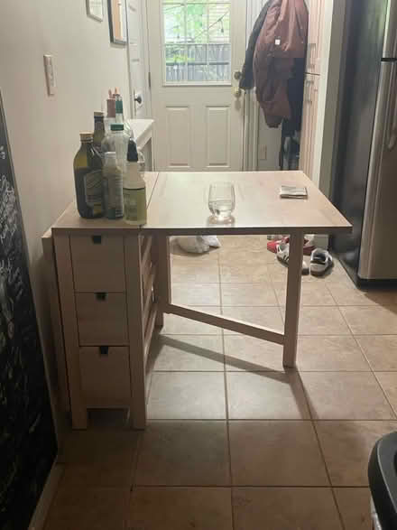 Photo of free Light wooden folding table (Tufts) #1