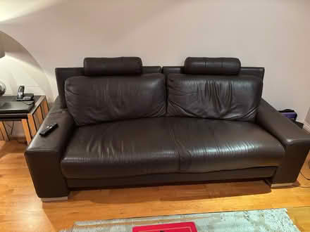 Photo of free Leather Sofa (Woodlands TW7) #1