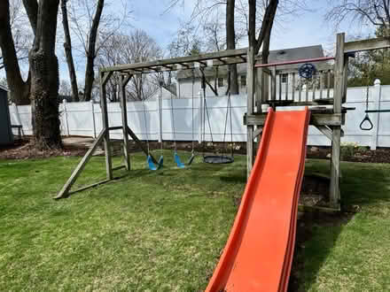 Photo of free Backyard swing set and slide (Batavia) #2