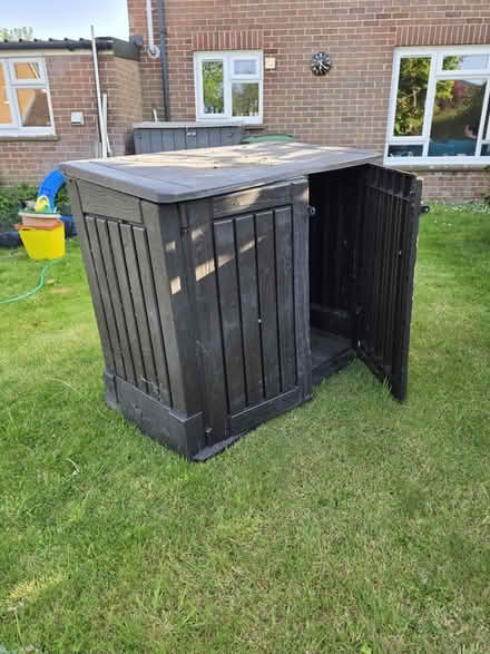 Photo of free Black ketler storage box (Bentley GU10) #1