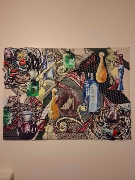 Photo of free 2 pieces of school art work on hardboard (Beaumont LA1) #2
