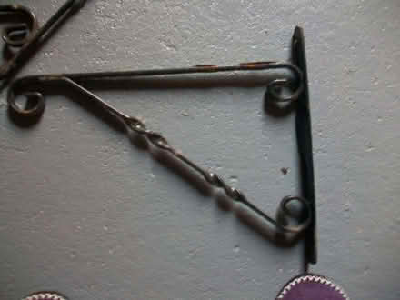 Photo of free metal hanging basket brackets x 9 (Wombourne WV5) #3