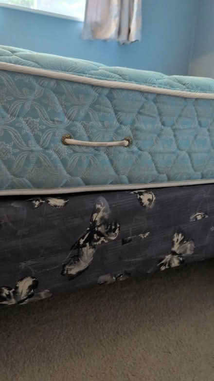 Photo of free Queen bed, box spring, metal frame (Westminster) #2