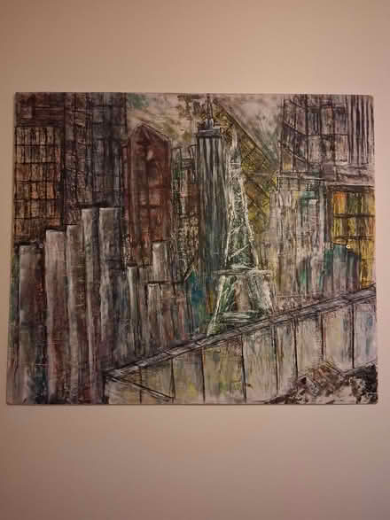 Photo of free 2 pieces of school art work on hardboard (Beaumont LA1) #1
