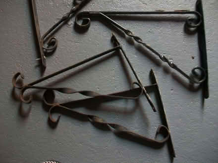 Photo of free metal hanging basket brackets x 9 (Wombourne WV5) #1