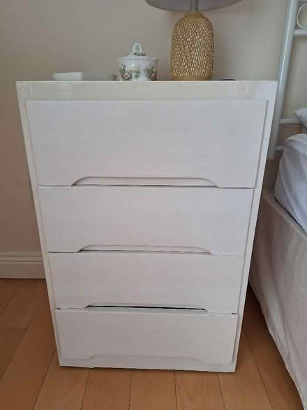 Photo of free Four drawer painted wooden unit (Brocton ST17) #1