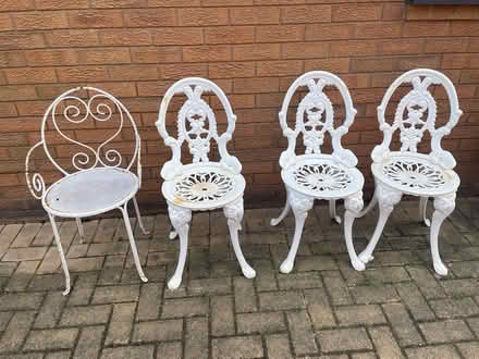 Photo of free Metal garden chairs (Admaston telford) #1