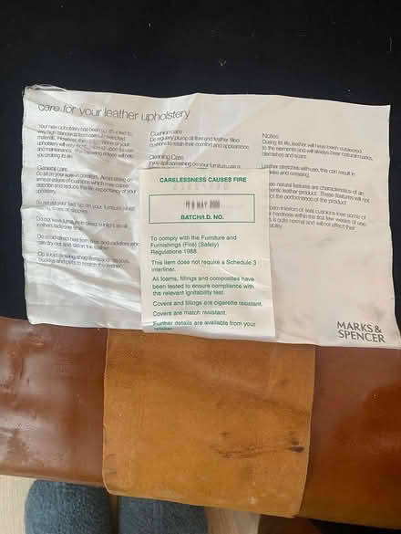 Photo of free Marks&Spencer 2 seater leather sofa (Bontnewydd LL55) #2