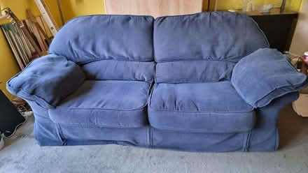Photo of free Blue 3 seat sofa (Hullbridge SS5) #2