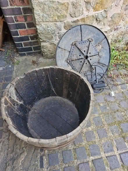 Photo of free Water feature + half wooden cask (Chirk LL14) #1