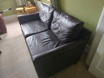 Photo of free Leather sofa (KT19 Epsom) #2
