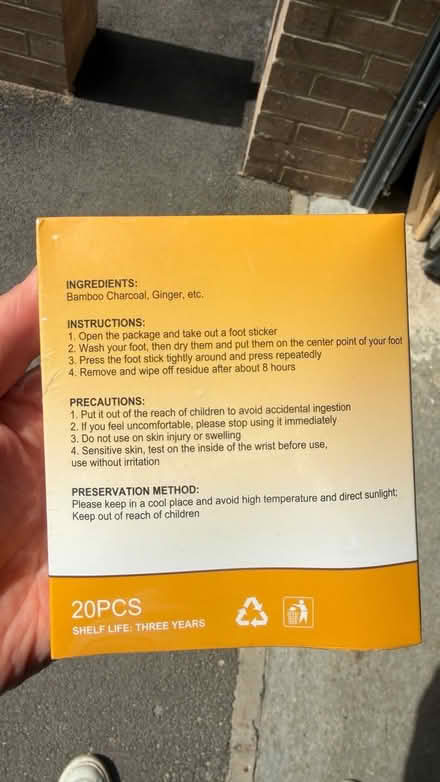 Photo of free Foot cleaning patches x20 (HD4) #2